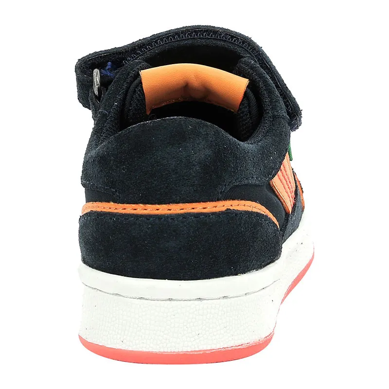 Sneakers basses Bisckuit - Marine/Orange-3