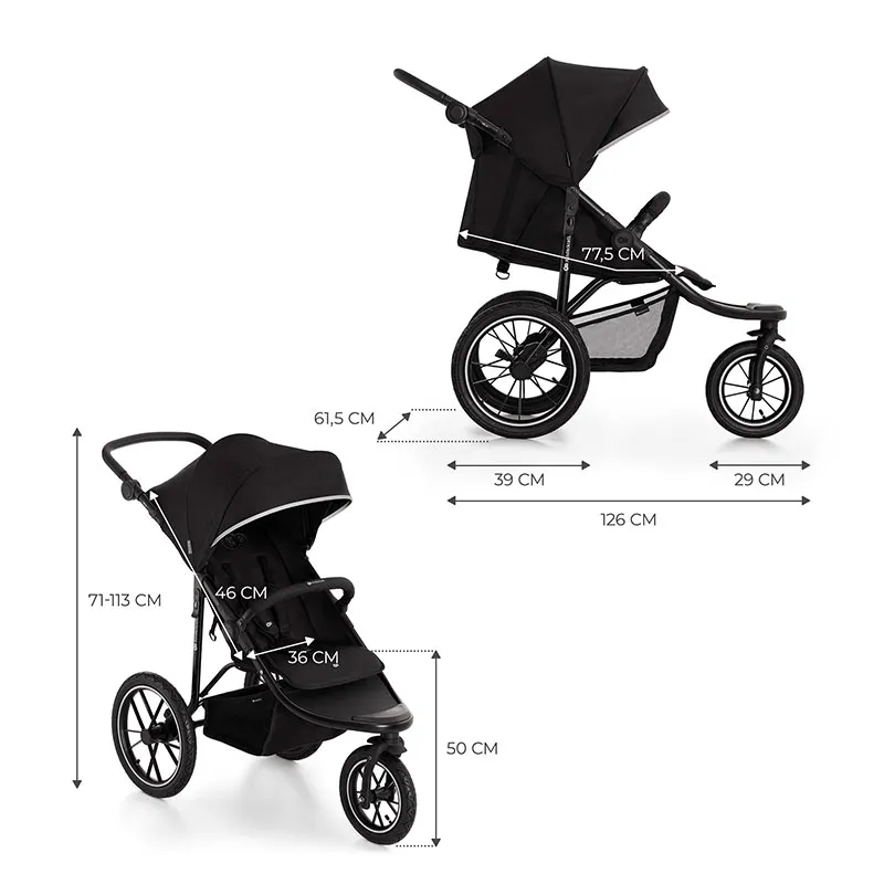 Poussette 3 Roues Helsi 2 Black - 0m+-10