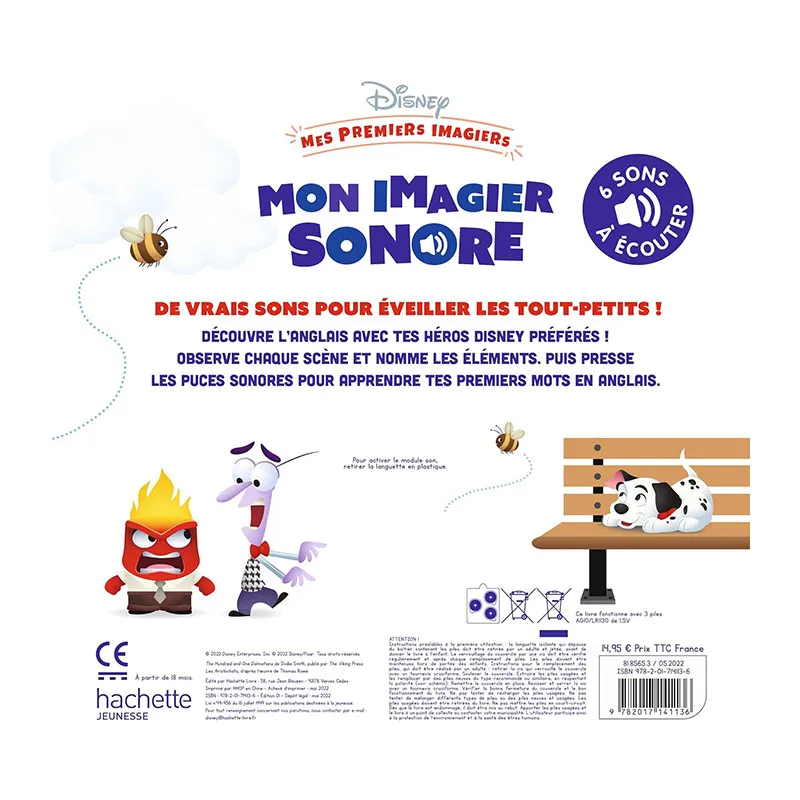 Mon imagier sonore J'apprends l'anglais Disney - 12m+-1