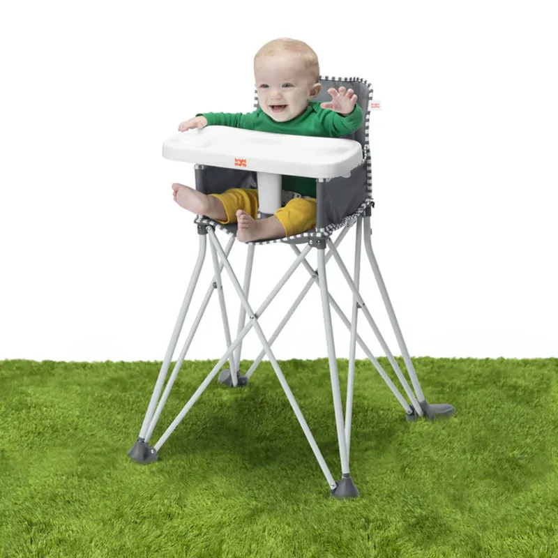 Chaise haute Pop'N'Dine Gris - 6m+-2