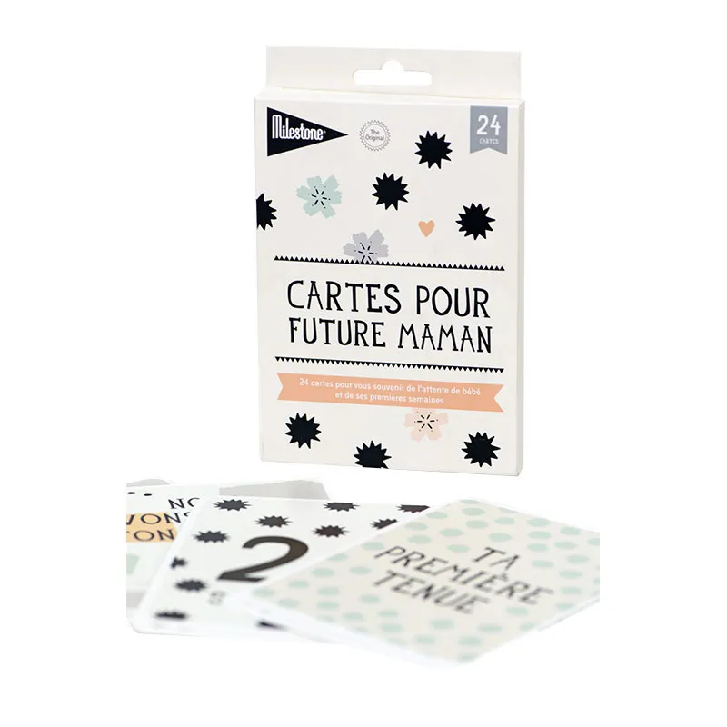 Coffret 24 Cartes Étapes pour future maman-5