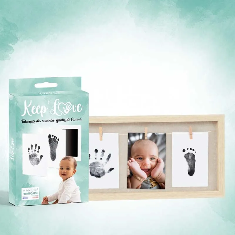 Kit d'empreintes + Cadre Trio Love - 10x15cm-0