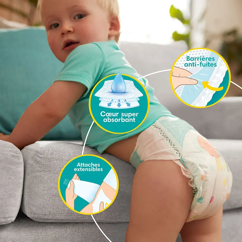 Couches Pampers Baby Dry T.2/4-8kg - 2x90-2