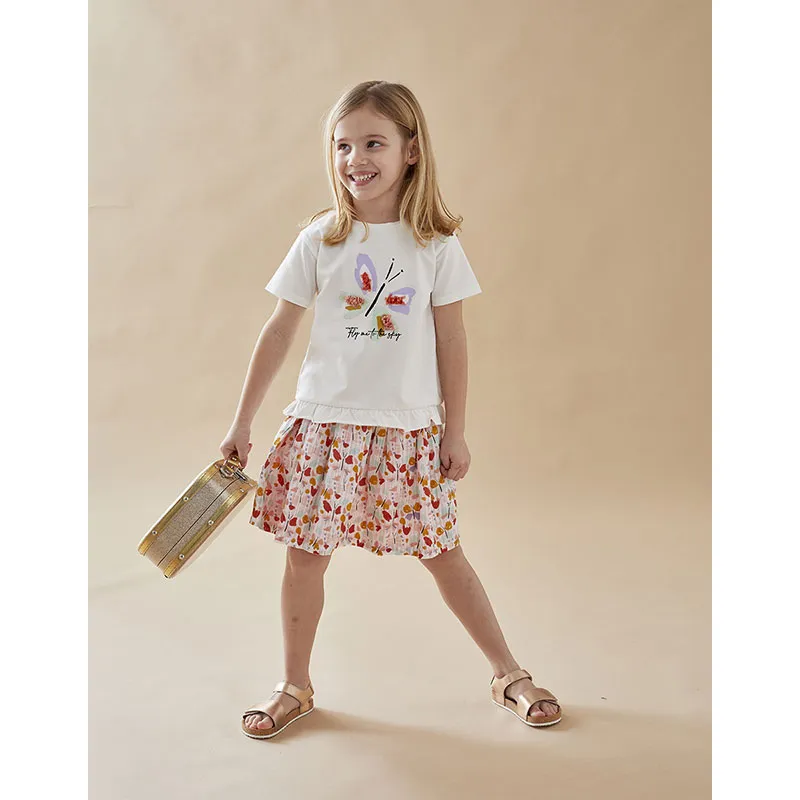 T-shirt MC Papillons - Blanc-1