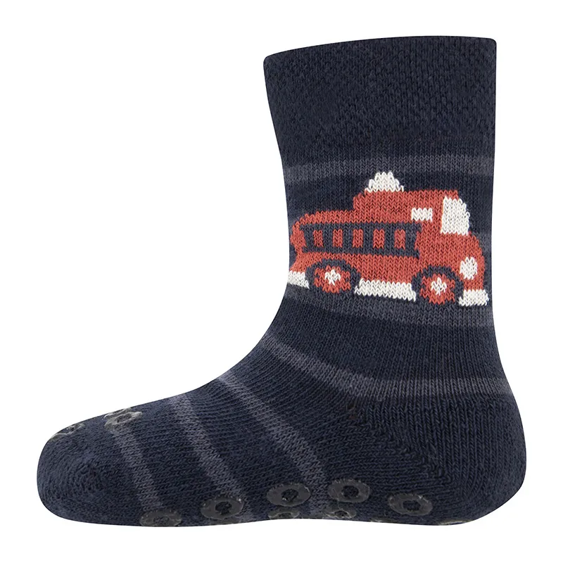 Chaussettes antidér. Camion de Pompier - Marine/Rouge-2