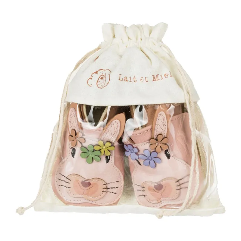 Chaussons cuir extra souple Lapin-4