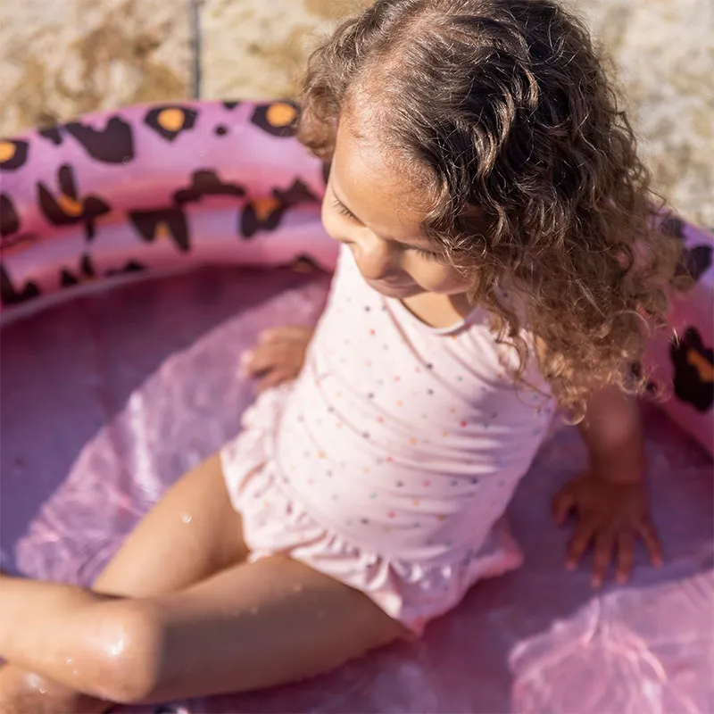 Piscine gonflable Bébé Léopard Rose Gold Ø100cm - 1+-2