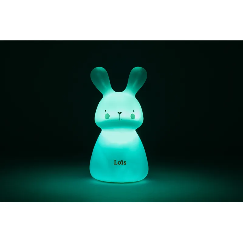 Veilleuse + Câble USB - Lapin Bleu-5