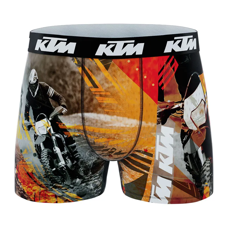 4 boxers homme Ktm Imprimé - Gris/Orange/Noir-6