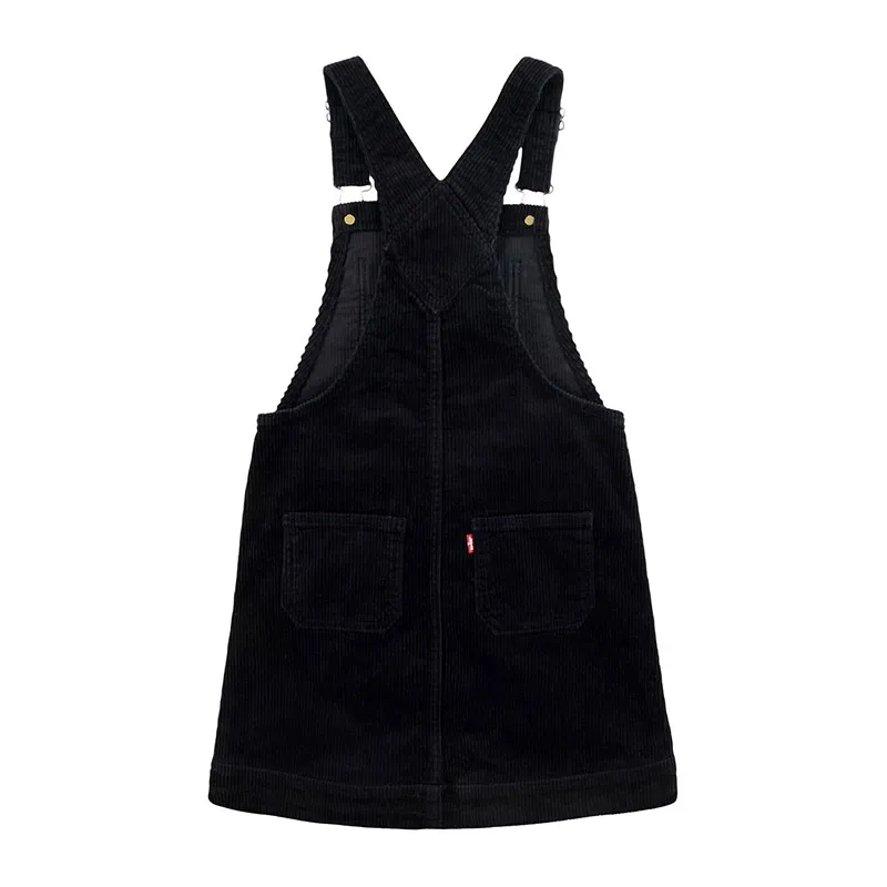 Robe salopette Velours - Noir-1