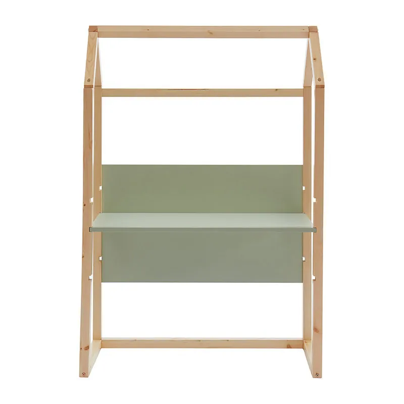 Bureau enfant cabane Tiny Bois/Vert - 100x50x147cm-2