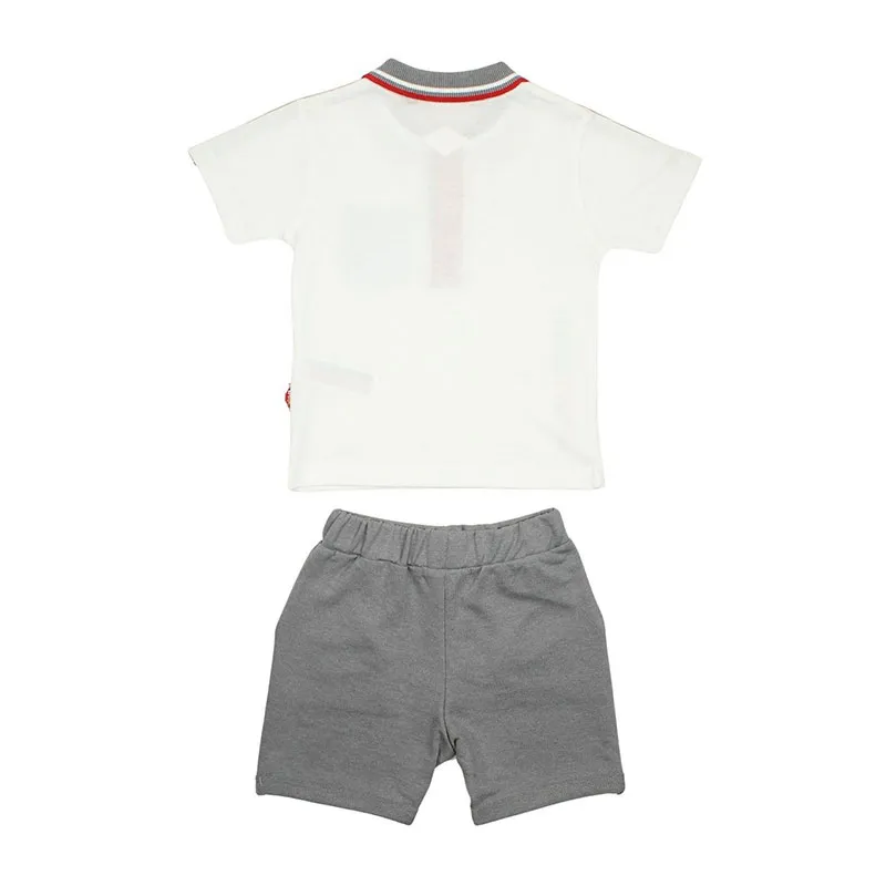 Ensemble Bébé 2pcs Sport  - Blanc/Gris-1