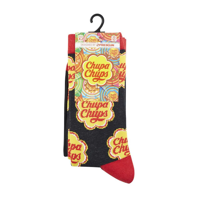 8 paires de Chaussettes Homme Chupa-Chups - Noir/Bleu/Rouge/Jaune-16