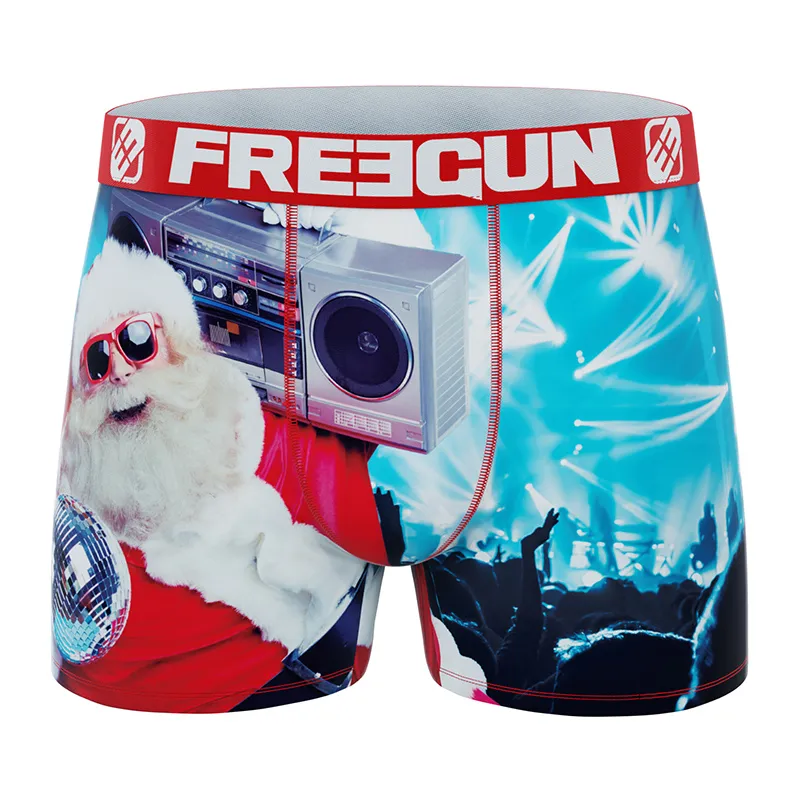 3 Boxers Homme Père Noël - Rouge/Blanc/Bleu - FREE GUN-2