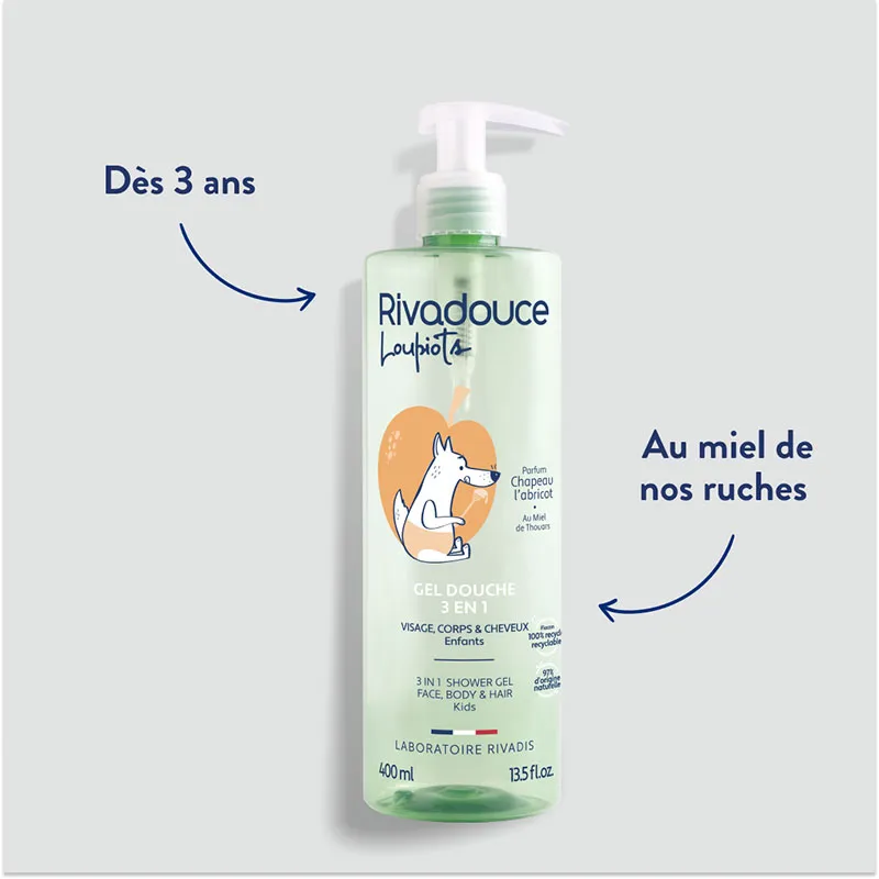 Gel douche 3en1 Loupiots Chapeau l'abricot - 400ml-4