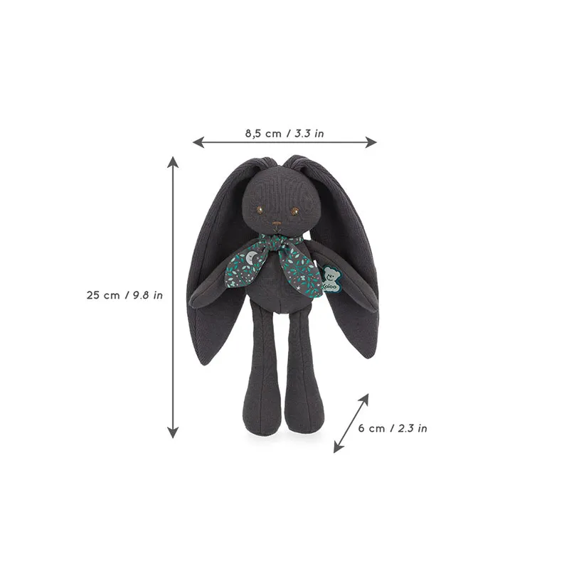 Peluche Lapin Gris violine 25cm - 0m+-4