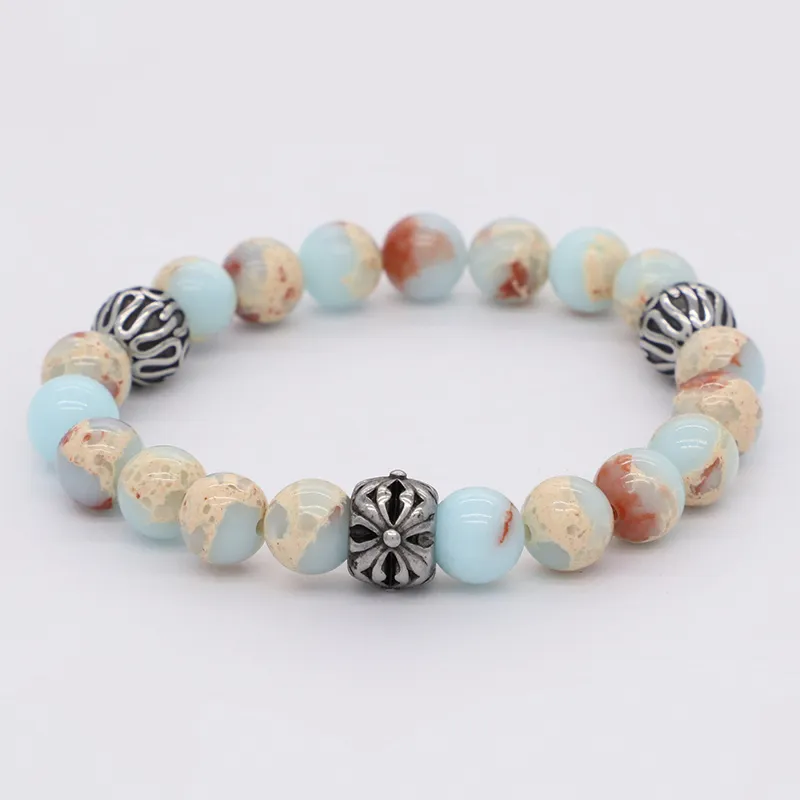 Bracelet de perles Agalmatolite - Multi.-0