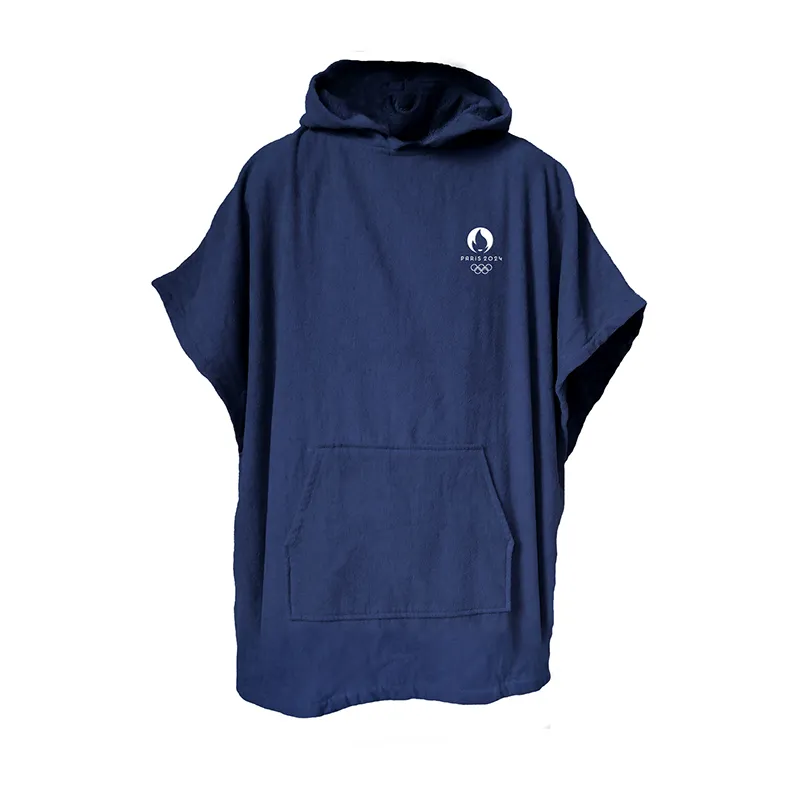 Poncho de Bain Coton JO Paris 2024 Bleu marine-1