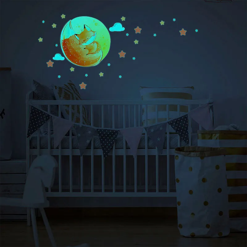 Stickers Phospho. - Renard rêveur & 50 étoiles-4