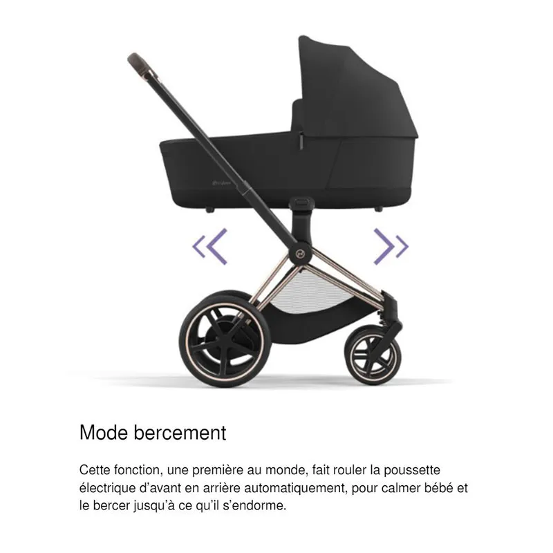 Poussette électrique ePRIAM Chrome Black/Koi mid-Grey - 0m+-12