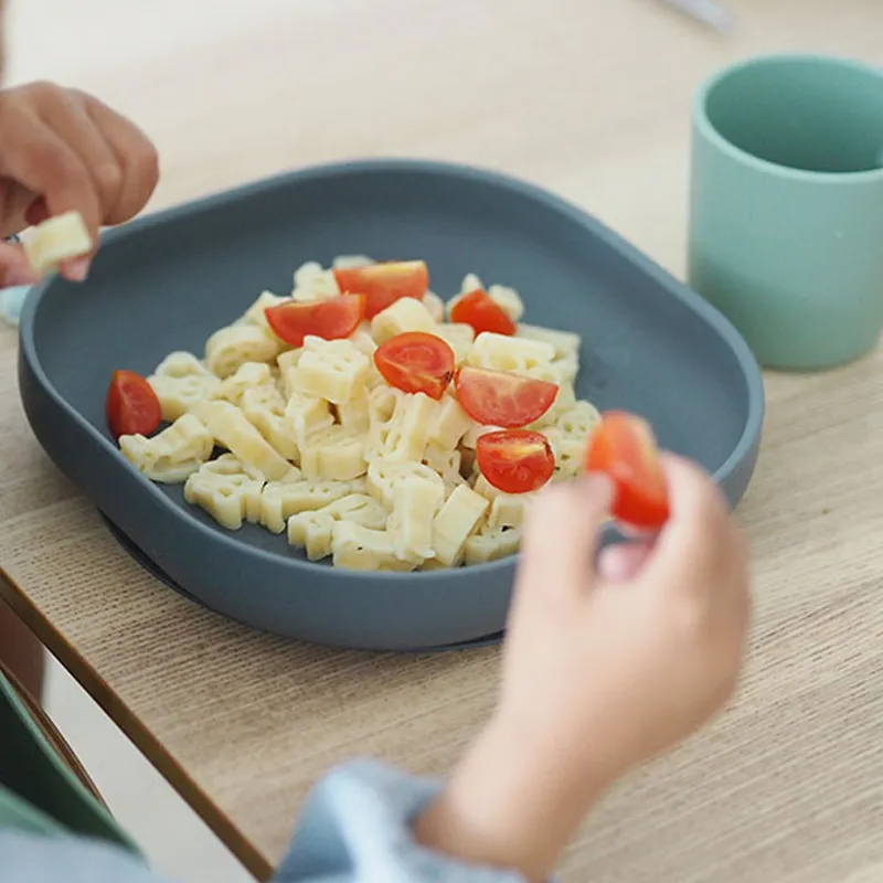 Assiette Silicone ventouse Mineral Grey - 6m+-2
