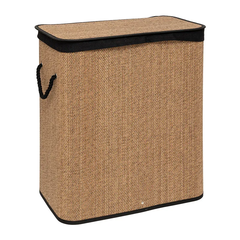 Panier à linge rectangle Bambou Noir - 100L-0