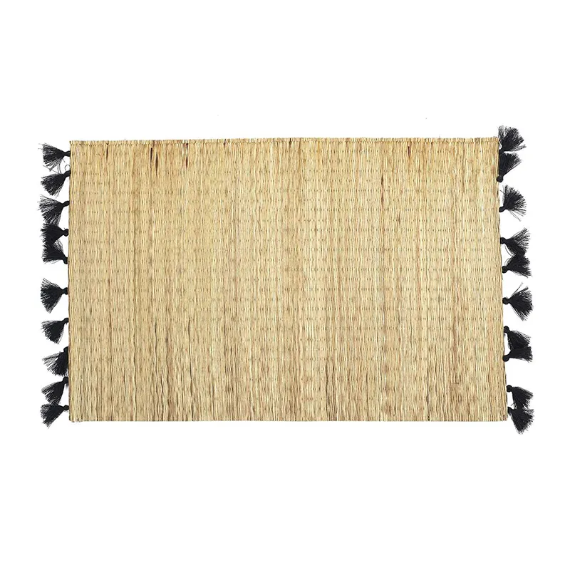 6 Sets de table rectangulaire pompons - 45x30cm-1