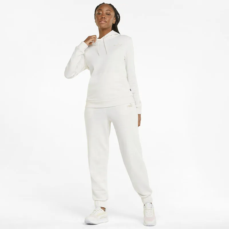 Sweat à capuche Femme Essentials Embroidery Puma - Blanc-4