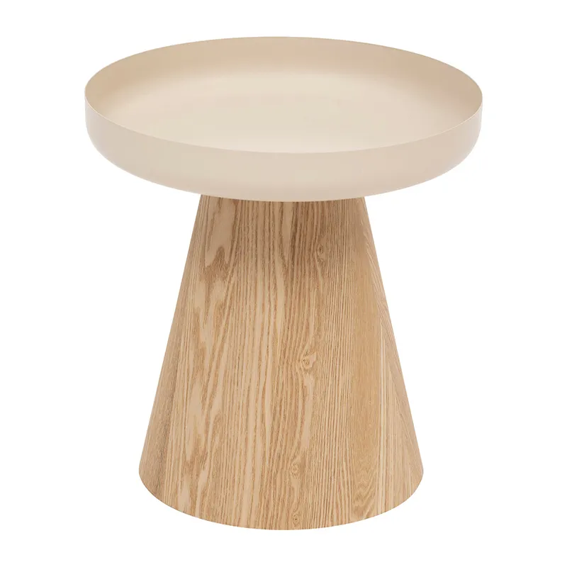 Table café Hercyna Bois Beige - ø40x41,8cm-0