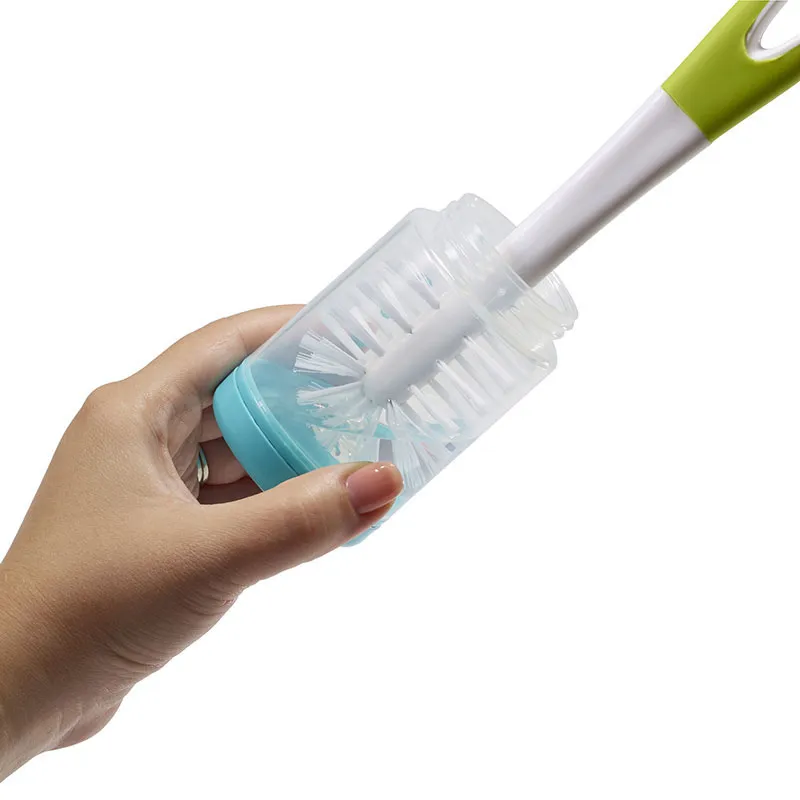 Égouttoir biberon de voyage + 2 goupillons - Blanc/Vert-6