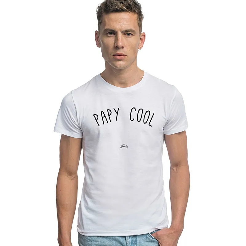 T-shirt Homme Papy cool BIO - Blanc-0