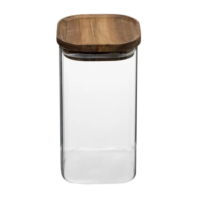 Bocal verre couvercle Acacia - 1,3L-0
