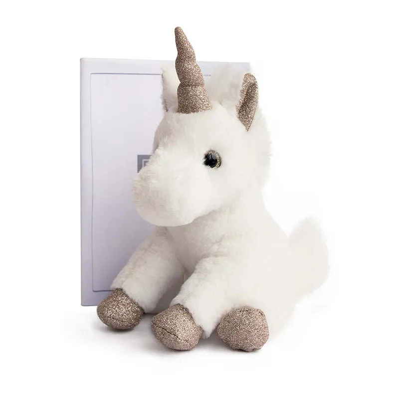 Peluche Licorne dorée - 23cm-0