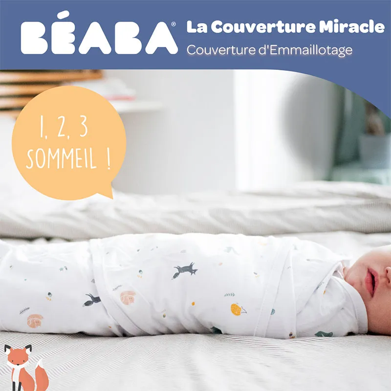 Couverture miracle d'emmaillotage Happy Box Coton - 0m+-1