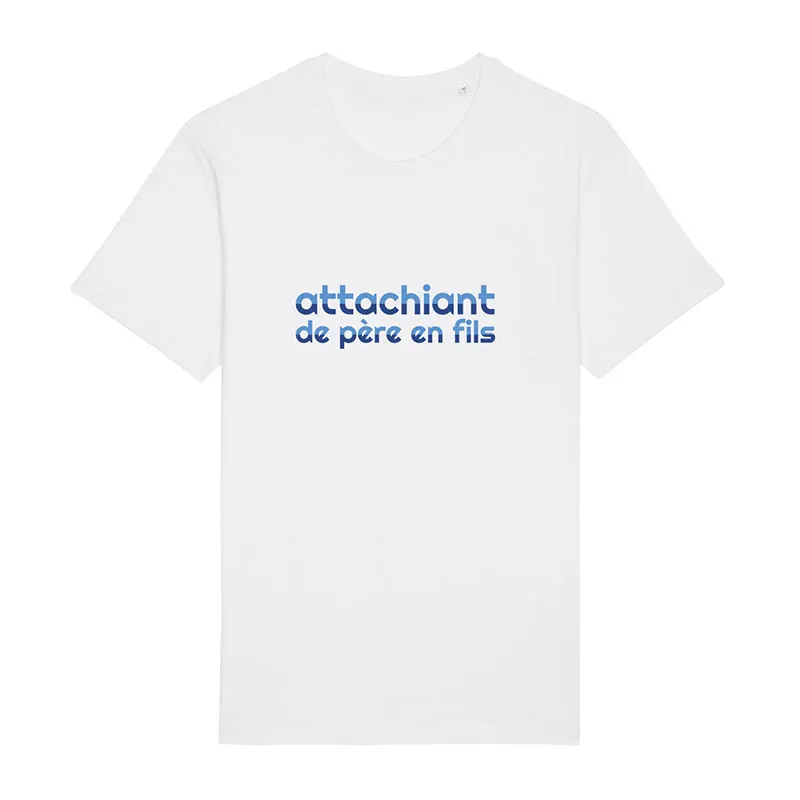 T-shirt Homme Attachiant de père en fils 2 BIO - Blanc-0