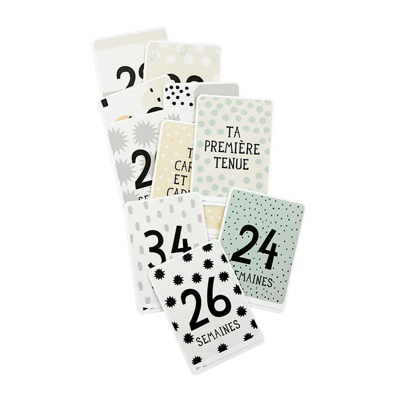 Coffret 24 Cartes Étapes pour future maman-7