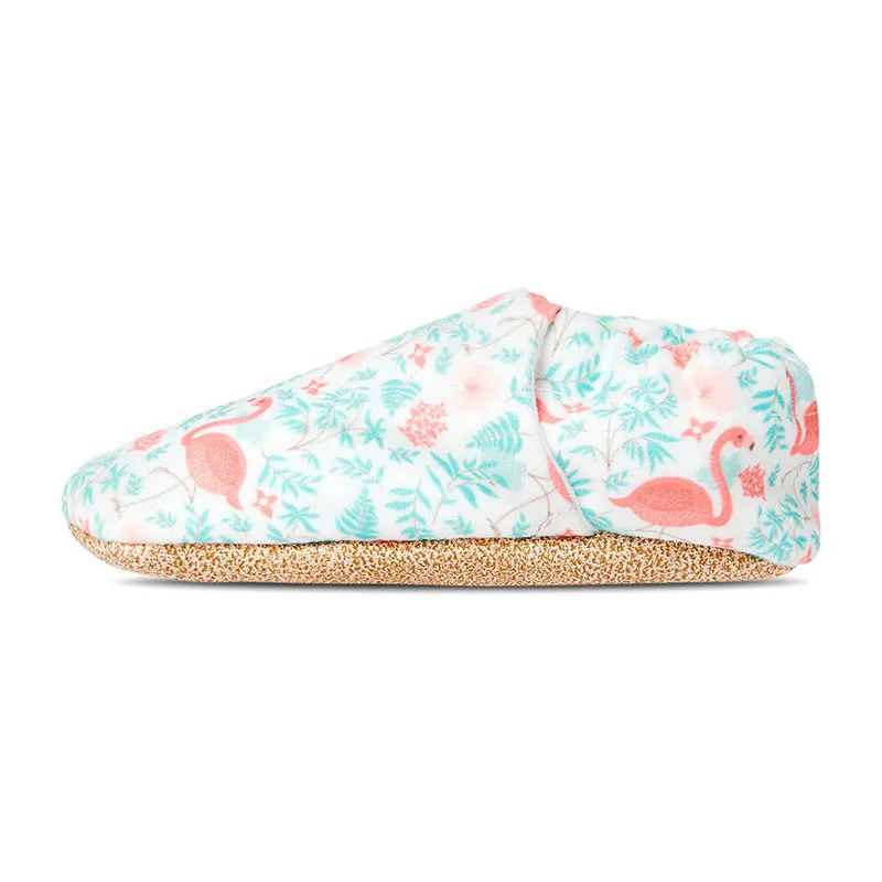 Chaussons Coton Flamant rose - Blanc/Bleu/Rose-2