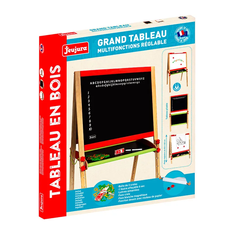 Grand tableau multifonctions réglable en bois 66x54x120cm - 36m+-8