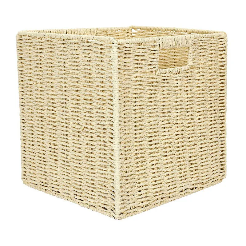 Cube de rangement pliable Marron - 30x30x30cm-0