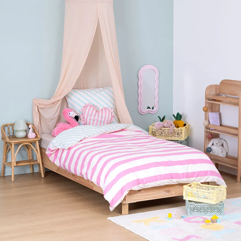 Miroir Vague enfant Ayna Bois Rose - 60x30cm-3