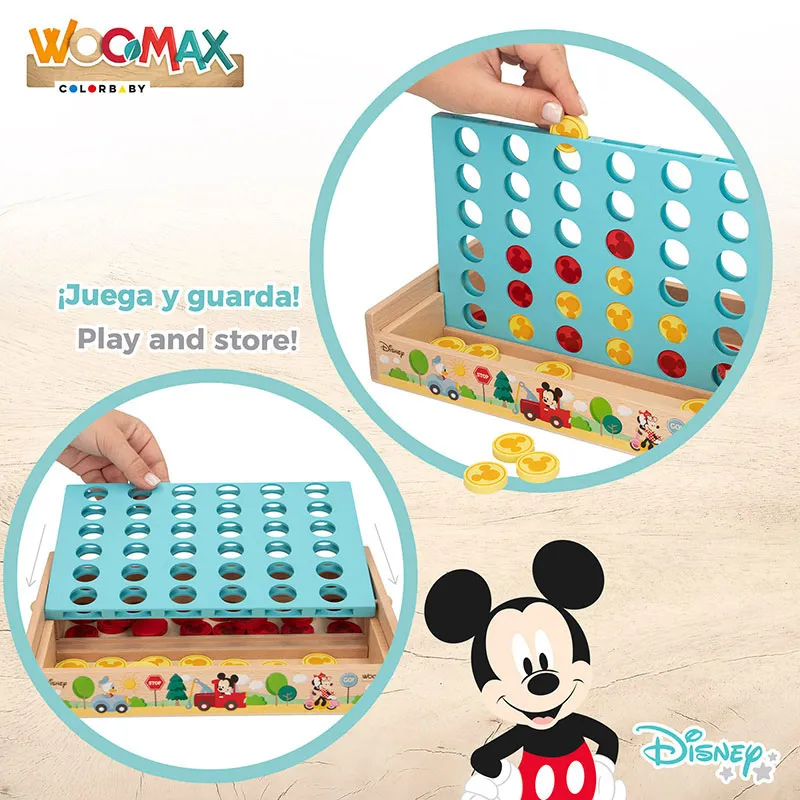 Jeu Quatre à la suite Mickey Bois 37pcs - 36m+-2