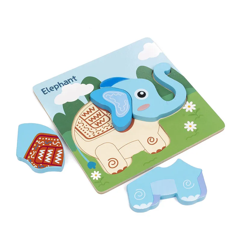 Mini Puzzle Eléphant 4pcs - 24m+-1