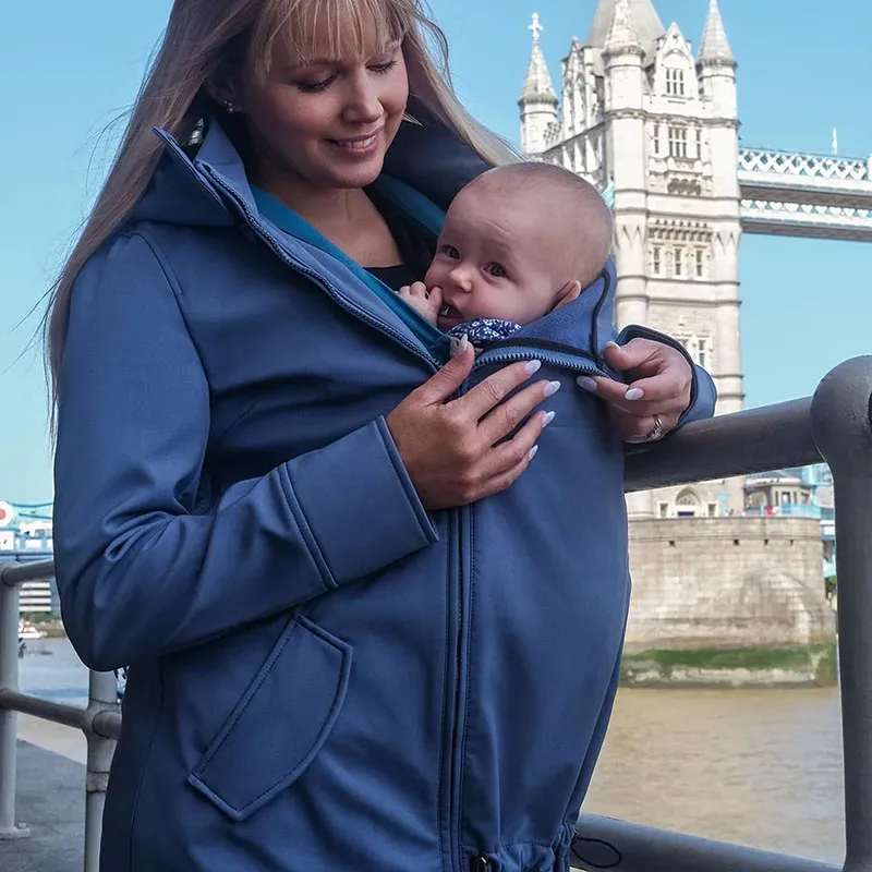 Manteau porte-bébé Wombat Shell - Light Blue-7