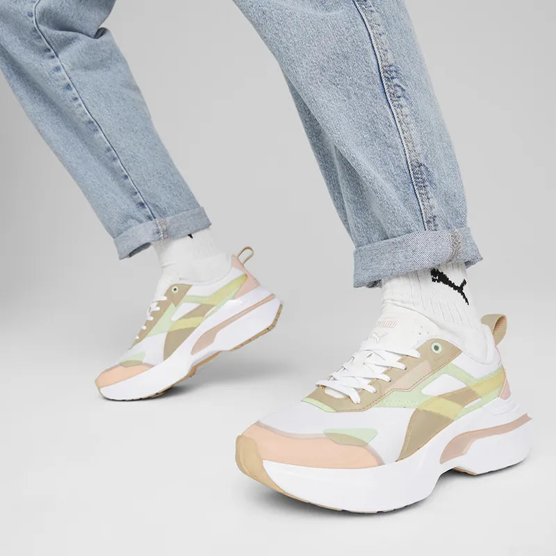 Baskets Femme Kosmo Rider Soft - Blanc/Rose/Nude - PUMA-0