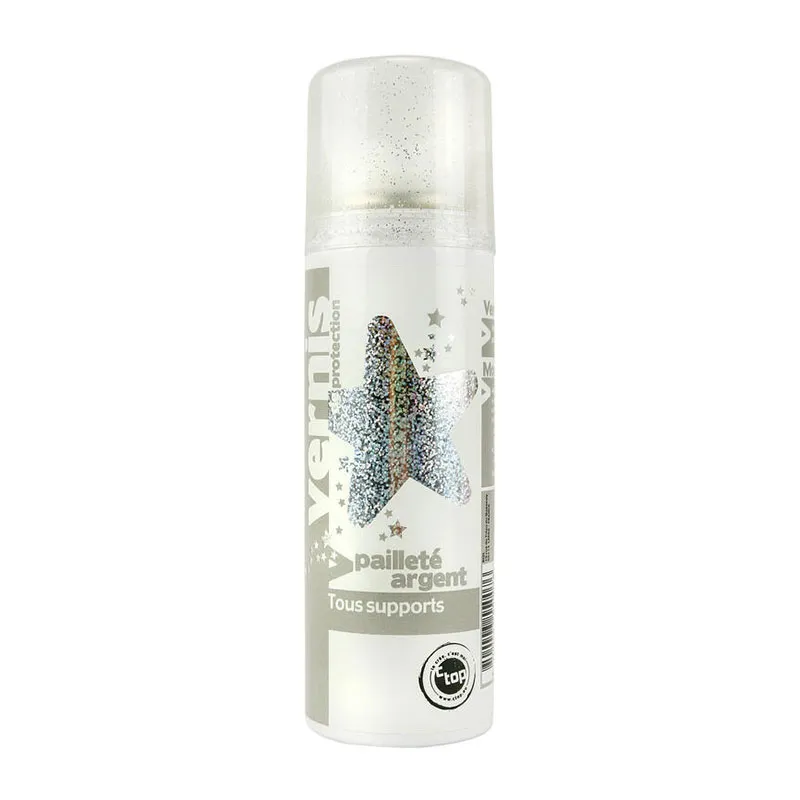 Aérosol vernis pailleté Argenté- 125ml-0