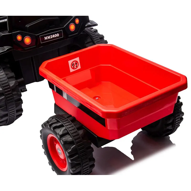 Tracteur à batterie avec remorque Farmer Rouge - 36m+-8