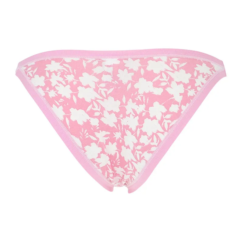 3 Tangas Coton Biélastique - Rose-4