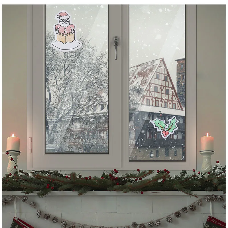 Gommettes transparentes à décorer Noël 66pcs - 3+-1