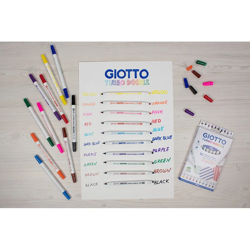 Feutres bi-pointe Turbo Dobble - 10pcs-2