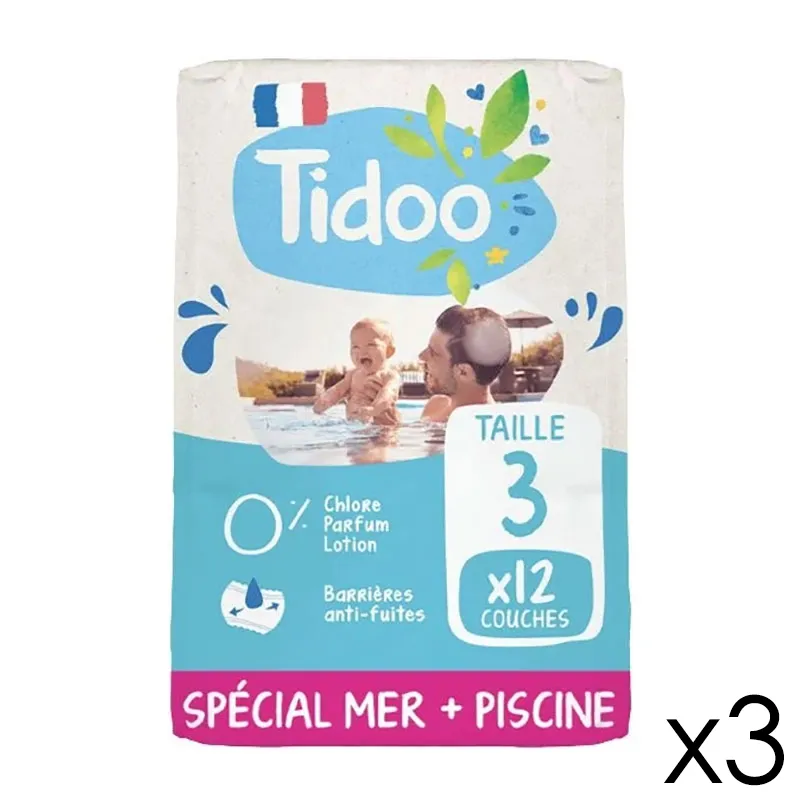 Couches de Bain Swim & Play T.3/4-9kg - 3x12-0